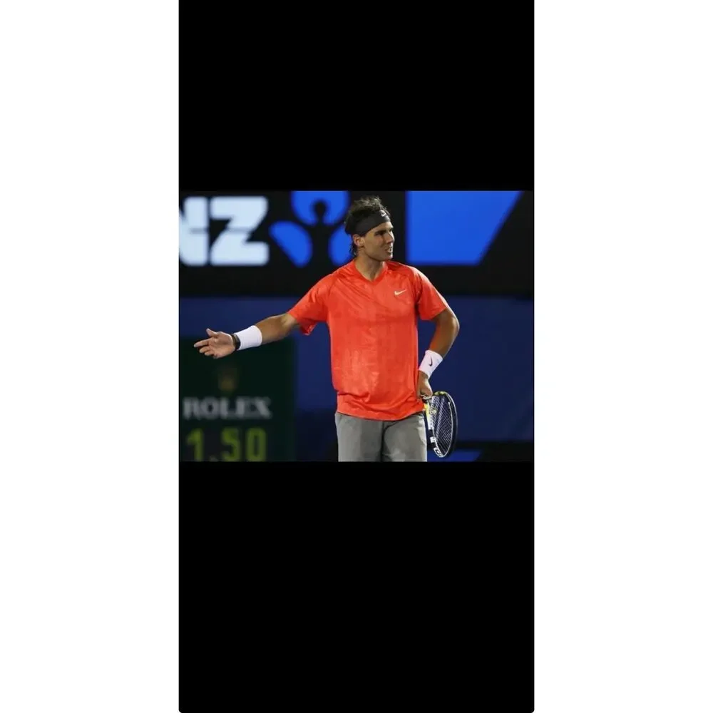 Nike Rafa Nadal Player Edition Bull ADV Shirt Men’s S Orange Australian Open